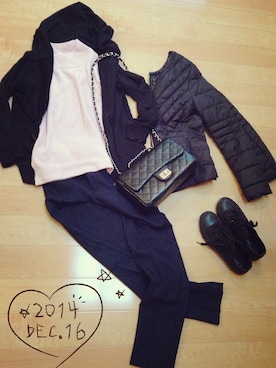 「ピンクニット」｜emiryさん（レディース・150cm）の冬コーディネート