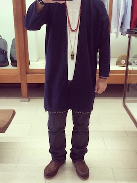 「VISVIM（ビズビム）のアイテム（アクセサリー）」を使った、takuyaさん（メンズ・175cm）の冬コーディネート