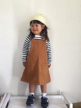 「CIAOPANIC TYPY（チャオパニックティピー）のアイテム（ソックス/靴下）」を使った、コニさん（キッズ・90cm）の春コーディネート