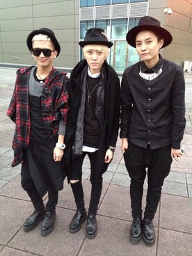 「アイテム（ニットキャップ/ビーニー、ブラック系）」を使った、歐利さん（メンズ）の夏コーディネート