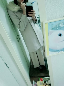 「同色コーデ」｜「アイテム（ジャケット/アウター）」を使った、ayaさん（レディース・170cm）の秋コーディネート