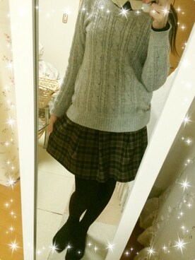 「Feroux（フェルゥ）のアイテム（パンツ）」を使った、ゆんさん（レディース・158cm）の冬コーディネート