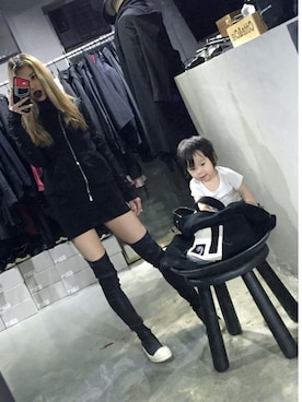 「DRKSHDW（ダークシャドウ）のアイテム（ブルゾン）」を使った、mmcissさん（レディース・168cm）の秋コーディネート