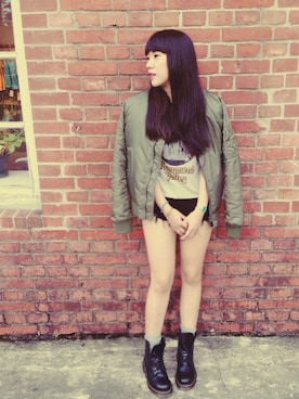 「cotton on」｜「アイテム（ブーツ）」を使った、Yayaさん（レディース・154cm）の秋コーディネート