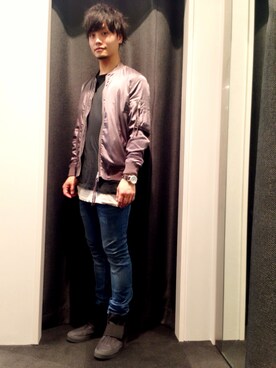 「ALLSAINTS（オールセインツ）のアイテム（その他アウター）」を使った、Nickさん（メンズ・176cm）の秋コーディネート