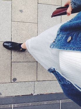 「STELLA McCARTNEY（ステラマッカートニー）のアイテム（ブーティ、ブラック系）」を使った、e.s.♪さん（レディース）の春コーディネート