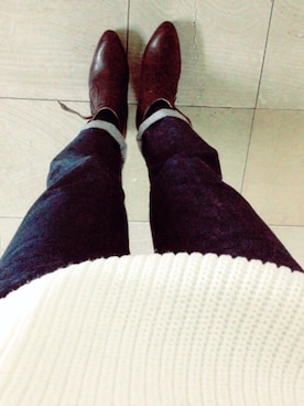 「A.P.C.（アーペーセー）のアイテム（デニムパンツ、ブルー系）」を使った、e.s.♪さん（レディース）の春コーディネート