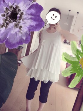 「SNIDEL（スナイデル）のアイテム（チュニック）」を使った、kyoco*さん（レディース・162cm）の夏コーディネート