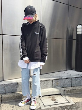 「BUBBLES（バブルス）のアイテム」を使った、BUBBLESさん（レディース・162cm）の春コーディネート