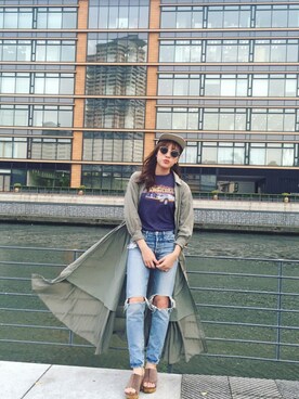 「ＧＷ」｜牟禮 千紘さん（レディース・157cm）の春コーディネート