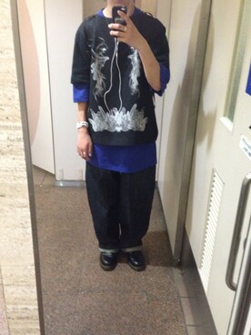 「PHENOMENON（フェノメノン）のアイテム（その他トップス）」を使った、かとたくさん（メンズ・178cm）の夏コーディネート