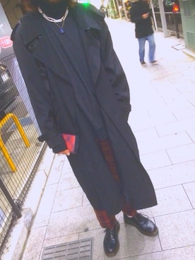 「Dr. Martens（ドクターマーチン）のDr.Martens (ドクターマーチン)/1461 3EYE GIBSON SHOES（その他シューズ）」を使った、かとたくさん（メンズ・178cm）の冬コーディネート