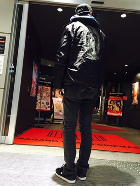 「XLARGE（エクストララージ）のMULTICAM CAMO OG PULLOVER HOOD SWEAT 2（パーカー、ブルー系）」を使った、UCさん（メンズ・176cm）の秋コーディネート