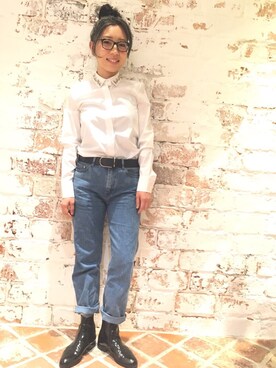 「アイテム（ブーティ）」を使った、とよだ あさみさん（レディース・154cm・30代）の冬コーディネート