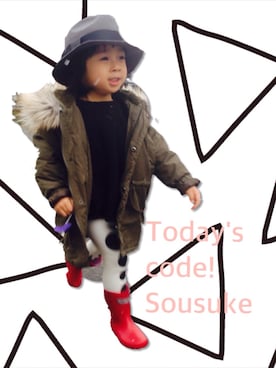 「子供服」｜ⳮeRiⳮさん（レディース・155cm）の冬コーディネート