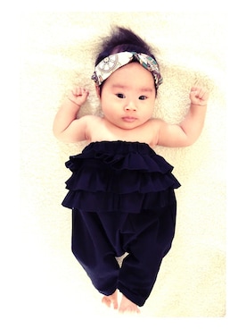 「Handmade（ハンドメイド）のアイテム（ロンパース、ブラック系）」を使った、ⳮeRiⳮさん（レディース・155cm）の冬コーディネート