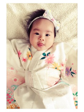 「写真屋さんのアイテム（水着/着物・浴衣、ピンク系）」を使った、ⳮeRiⳮさん（レディース・155cm）の春コーディネート