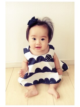 「Handmade（ハンドメイド）のアイテム（トップス、ホワイト系）」を使った、ⳮeRiⳮさん（レディース・155cm）の夏コーディネート