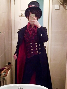 「アイテム（ベスト、レッド系）」を使った、-梵璋-さん（レディース・170cm）の冬コーディネート