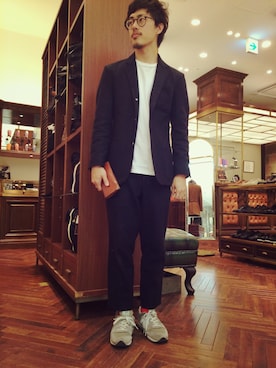 「Adam Kimmel×Carhart（アダムキメルカケルカーハート）のアイテム（テーラードジャケット）」を使った、まきたく@休止中さん（メンズ・170cm）の秋コーディネート