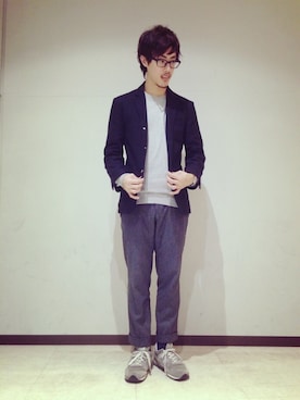 「Adam Kimmel×Carhart（アダムキメルカケルカーハート）のアイテム（テーラードジャケット）」を使った、まきたく@休止中さん（メンズ・170cm）の冬コーディネート