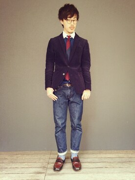 まきたく@休止中さん（メンズ・170cm）の春コーディネート