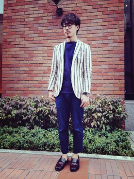 まきたく@休止中さん（メンズ・170cm）の春コーディネート