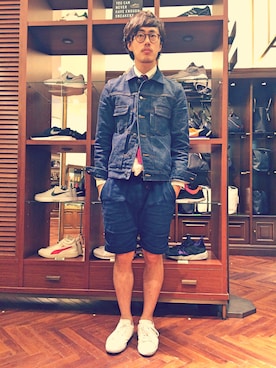 「アイテム（ネクタイ、レッド系）」を使った、まきたく@休止中さん（メンズ・170cm）の夏コーディネート