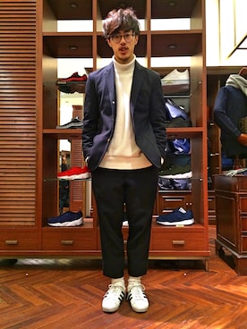 「Adam Kimmel×Carhart（アダムキメルカケルカーハート）のアイテム（テーラードジャケット）」を使った、まきたく@休止中さん（メンズ・170cm）の冬コーディネート