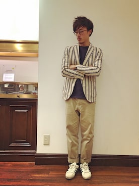 まきたく@休止中さん（メンズ・170cm）の春コーディネート