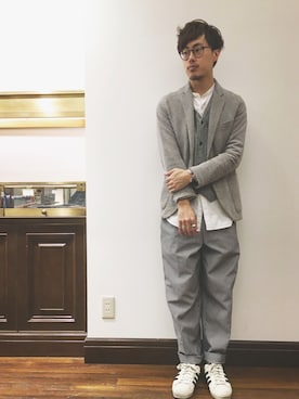 「wilson（ウィルソン）のアイテム（トップス）」を使った、まきたく@休止中さん（メンズ・170cm）の春コーディネート