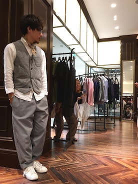 「MICHAEL TAPIA（マイケルタピア）のアイテム（トップス）」を使った、まきたく@休止中さん（メンズ・170cm）の春コーディネート