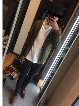 「Jungle Storm（ジャングルストーム）のアイテム（その他アウター）」を使った、のzさん（メンズ・169cm）の秋コーディネート