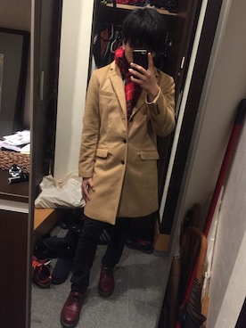 「Levi's」｜「アイテム（トレンチコート）」を使った、のzさん（メンズ・170cm）の秋コーディネート