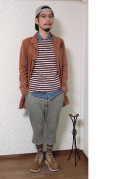 「SLICK（スリック）のアイテム（ステンカラーコート）」を使った、kiyoshiさん（メンズ・170cm）の秋コーディネート