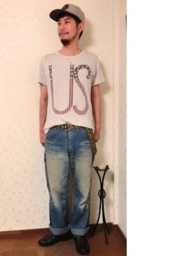 「カモ柄」｜「アイテム（アクセサリー）」を使った、kiyoshiさん（メンズ・170cm）の夏コーディネート