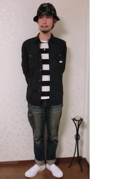 「H&M（エイチ・アンド・エム）のアイテム（ハット）」を使った、kiyoshiさん（メンズ・170cm）の秋コーディネート
