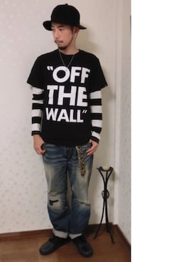 「カモ柄」｜「アイテム（アクセサリー）」を使った、kiyoshiさん（メンズ・170cm）の秋コーディネート