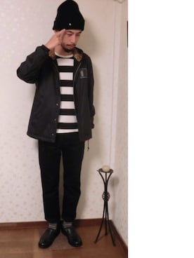 「スター」｜「アイテム（その他アウター）」を使った、kiyoshiさん（メンズ・170cm）の冬コーディネート