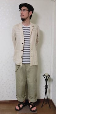 「SLICK（スリック）のアイテム（テーラードジャケット）」を使った、kiyoshiさん（メンズ・170cm）の春コーディネート