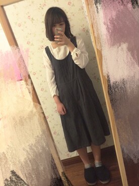 「Samansa Mos2（サマンサ モスモス）のアイテム（パンツ、グレー系）」を使った、ZNZNberryさん（レディース・164cm）の冬コーディネート