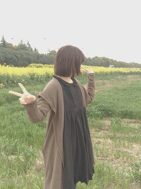 「Samansa Mos2（サマンサ モスモス）のアイテム（ピーコート）」を使った、ZNZNberryさん（レディース・164cm）の春コーディネート