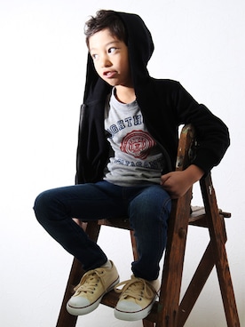 「子供服」｜devirockさん（キッズ・120cm）の春コーディネート