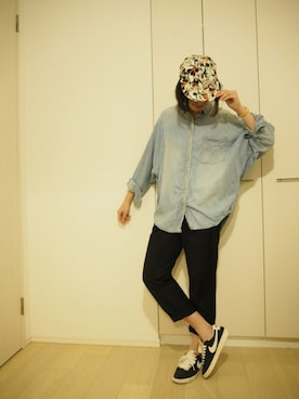 「KBF+」｜「アイテム（キャップ）」を使った、ミトロさん（レディース・164cm）の夏コーディネート