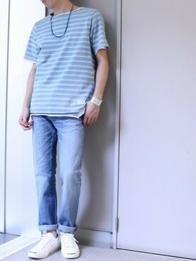 「FACTOTUM（ファクトタム）のアイテム（アクセサリー）」を使った、STORE STAFFさん（メンズ・172cm）の夏コーディネート