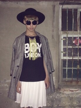 「skirt」｜DannyWangさん（メンズ・179cm）の夏コーディネート