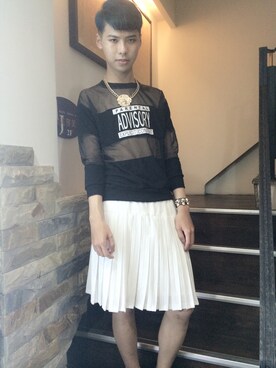 「skirt」｜DannyWangさん（メンズ・179cm）の夏コーディネート