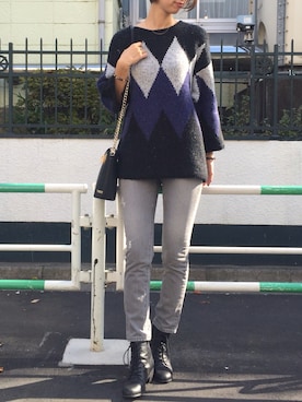 「goocy（グースィー）のアイテム（デニムパンツ）」を使った、goocyさん（レディース・160cm）の秋コーディネート