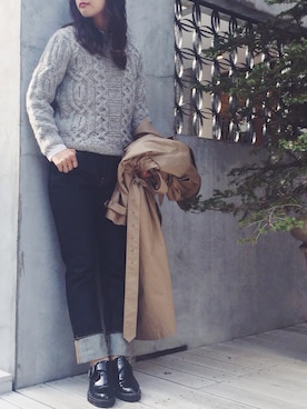 「goocy（グースィー）のアイテム（デニムパンツ）」を使った、goocyさん（レディース・167cm）の秋コーディネート