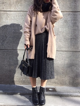 「goocy（グースィー）のアイテム」を使った、goocyさん（レディース・160cm）の冬コーディネート